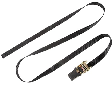 CLISPEED Heavy Duty Ratchet Tie Down Strap Polyester and Iron Cargo Lashing Belt with Sturdy Buckle Retractable Tensioning Belt for Motorcycle Vehicle and Trailer Secure Transport