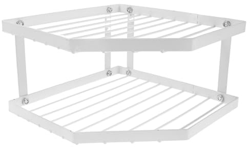 GOOHOCHY Scaffale Angolare da Bancone Cucina in Metallo Rinforzato Organizer Multi-layer per Pentole Padelle e Spezie Soluzione Salvaspazio per Spazi d Angolo e Ripiani