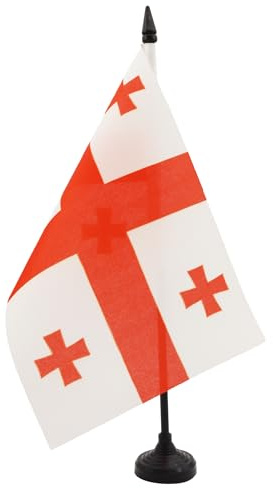 AZ FLAG Bordsflagga Georgien 21x14 cm Georgisk 100D Polyester Plastfot