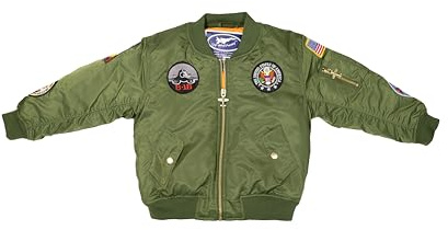 Up and Away Boys' MA-1 Flight Jacket 12 Green