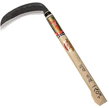 'OJIKA' - Hoja gruesa hoz, borde de la hoja: acero Aogami, doble bisel, fabricado en Japón (180 mm)