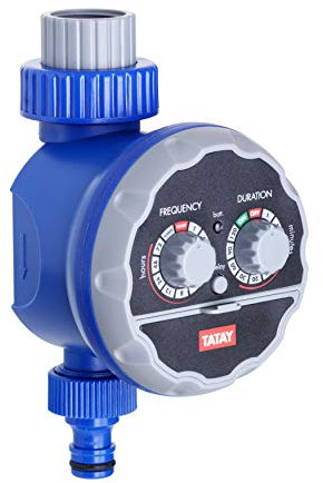TATAY Centralina Irrigazione Analogica | Frequenza da 1 a 72 Ore e Durata fino a 2 h | Protezione Anti UVA | Connessione Universale e Diretta a Rubinetto | Funziona a Batterie | Pressione Max. 8 bar