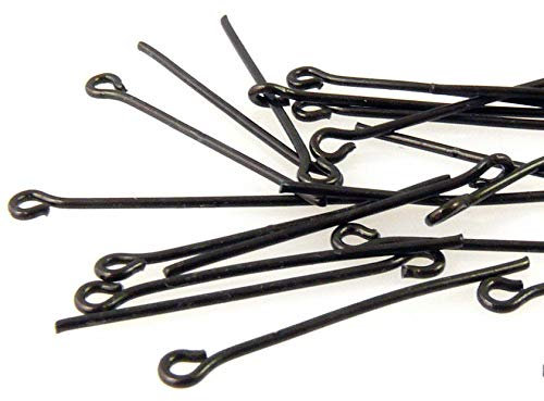 Ösenstifte 20x Kettelstifte schwarz 25mm Stifte Verbinder zum Schmuck Basteln -942