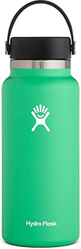 HYDRO FLASK - Trinkflasche 946ml (32oz) - Vakuumisolierte Wasserflasche aus Edelstahl - Sportflasche mit auslaufsicherem Flex Cap & Gurt - Thermoflasche Spülmaschinenfest - Weite Öffnung - Spearmint