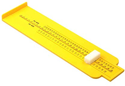 Cathcart Elliot Appareil de mesure de pied - Enfants 2-13, Adultes 1-15 | EU 17-51 - Comprend une règle cm/mm - Jauge de taille de chaussures pour bébés, enfants et adultes - Outil de mesure de pied à