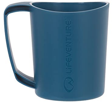 Lifeventure Ellipse Grande tasse en plastique pour camping, voyage et extérieur – Bleu marine
