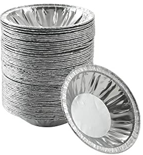 Waytiffer 50 Pack - Pie Pans 4 inch,Mini Pie Tins HEAVY-DUTY Disposable Aluminum Foil Tart/pie Pans for Baking Easily Stack & Store, Freeze & Reheat