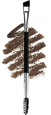 Ksvsonrvi Eyebrow Brush, Professional Double-Ended Angled Eye Brow and Spoolie Brush, Black