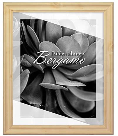 BIRAPA Bergamo Bilderrahmen vintage Holz- Optik - Bilder Rahmen 70x100 cm - Fotorahmen Glas antireflex Plexiglasscheibe - Wanddeko Fotowand Fotogeschenke