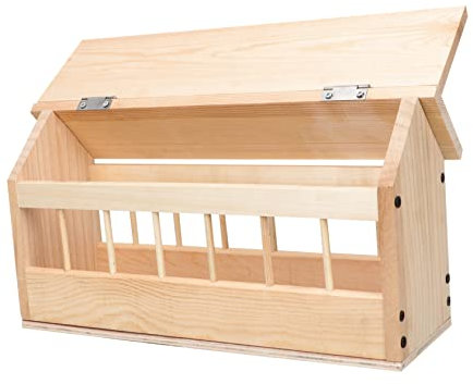 Supvox Tauben Futterautomat Klangschalenschlägel Taubentrog Huhn Multi Wo Vogelhäuschen für draußen Hühnerfutter Vogelfütterer Brieftaube Terrarium Taube liefert Zubringer Krippe hölzern