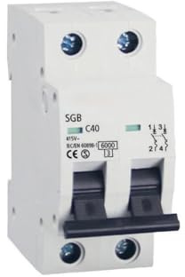 Interruptor automático 1 polo + neutro 25A, protección contra sobrecargas y cortocircuitos, ideal para instalaciones eléctricas residenciales.