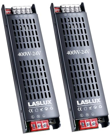 Transformateur 220V 24V LED Driver 400W, Convertisseur Alimentation AC 220V DC 24V 16.6A, Adaptateur Transfo Convient pour piloter des ampoules LED MR11 G4 MR16 GU5.3 des Bandes (24V, 400, Watts)