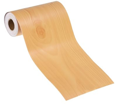 PATIKIL 100mmx10m Klebefolie Holzoptik Bordüre Selbstklebend Reparatur Klebeband Holzoptik Klebetapete, Kirsche Holzfolie Selbstklebend Möbelfolie Holzoptik Tapete für Böden Tisch Tür Wand
