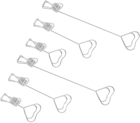 DOITOOL 6stücke Kartenhalter Aus Metall Mit Herzform Zum Aufbewahren Von Memos Und Tischkarten Tragbarer Visitenkartenhalter Fürs Büro Als Notizhalter Und Memoklammerhalterständer