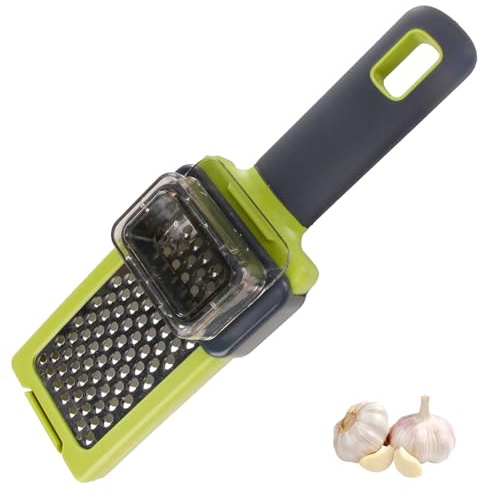 Stainless Steel Handheld Garlic & Ginger Grater – Ergonomic Kitchen Tool for Effortless Grating, Zesting, and More
