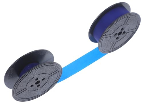 Schreibmaschinenband Doppelspule aus Nylon Blau mit Starker Tintenaufnahme | Alte Mechanische Englische Modelle, Widerstandsfähig gegen Abrieb und Ausbleichen, Zuverlässiger Bürobetrieb
