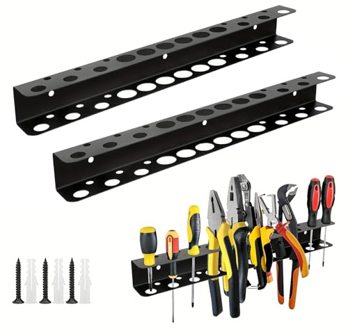 Zangenhalter Wandhalterung - 2 Stück 40cm Werkzeug Wandhalter, 18 Löcher Wandhalterung Werkzeughalter, Werkzeug Wandhalterungs, Schraubendreher Halterung Organizer für Garagen Werkstätten Werkbänke