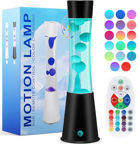 KIKILIVE 17 Colors Changing Liquid Motion Lamp with Remote,15.6 LED Night Light Relaxing Table Lamp for Kids & Adults, Liquid Light for Bedroom Home Decor