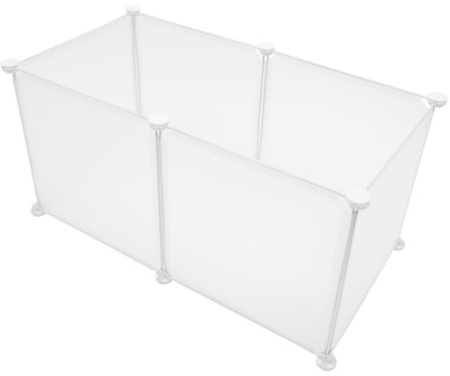 ibasenice Valla para Hámster y Conejos 6 Piezas de Plástico Mate 35x35 Cm Valla de Ejercicio Interior para Mascotas Pequeñas y Decoración Segura para Hámster y Conejos