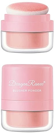 Coussin d'air pour joues et blush - Poudre en vrac - Poudre naturelle pour le visage - Avec champignon doux - Anti-cernes