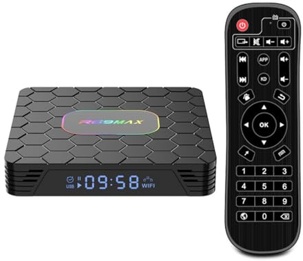 CHROX Smart TV Box Android 14.0, 4K HD Wifi 2.4G&5.8G Bluetooth Receiver Media Player HDR Usb 3.0 Google Play Bluetooth 4.0 Set-Top Box,4GB+64GB
