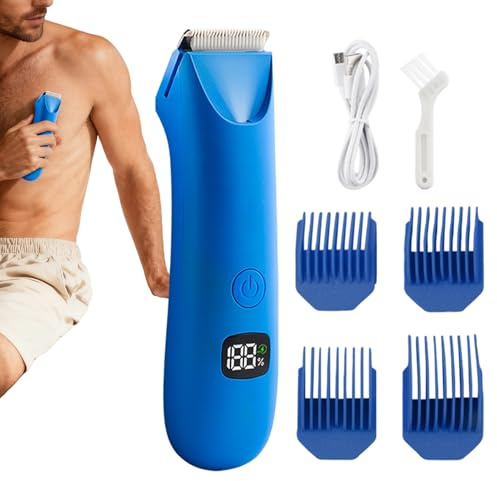 Tagliacorpo Per Uomini Dispositivo Con Display Digitale E Basso Rumore | Tagliapeli Per Peli Pubici Per Uomini per le Aree come Palle, Schiena, Ascelle, Petto, Braccia, Gambe