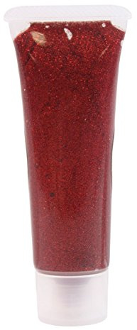 Eulenspiegel 907054 - Glitzergel Rot-Juwel, 18 ml, Karneval, Halloween, Mottoparty