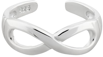 Tåring 925 sterlingsilver justerbar modell 26 oändlighet