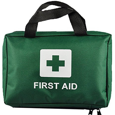 99pcs Emergency Essentials First Aid Kit Bag - Inc. Sterile Dressings, Eye Wash, Gauze, Bandages, Ice Pack, Thermal Blanket - for Family, Home, Office, Vehicle, Workplace, Travel, Camping (Green)