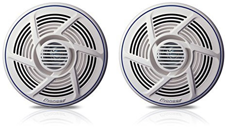 Pioneer TS-MR1600 Marinetauglicher Doppelkonus Outdoor Lautsprecher (100 W), 16 cm, Eingangsnennleistung 25 W, Gitter in Weiss