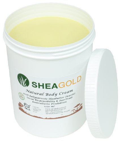 Sheabutter Original unraffiniert & kaltgepresst 1000g – Naturreine Kosmetik Körperbutter, vegan, parfümfrei, feuchtigkeitsspendend, rückfettend, alle Hauttypen …