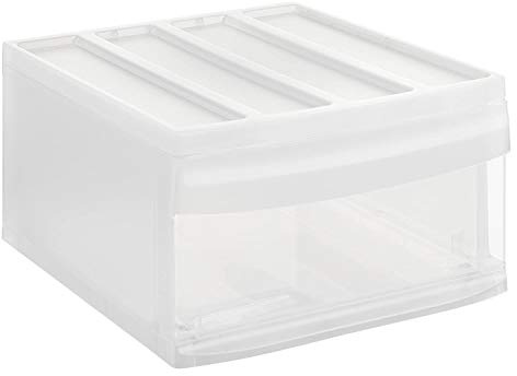 Rotho Systemix Boîte à Tiroirs 1 Tiroir, Plastique (PP) sans BPA, Transparent, l (39,5 X 34,0 X 20,3 cm)