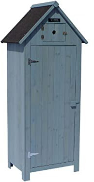 habitat et jardin Gartenschrank Cabanon - 77 x 54,5 x 179 cm - Himmelblau