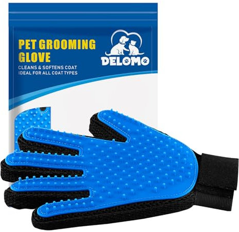 Tierhaarentferner Handschuh – Sanfte Fellpflegehandschuh, Effizienter Handschuh – Massagehandschuh mit verbessertem Fünf-Finger-Design – perfekt für Hunde und Katzen.