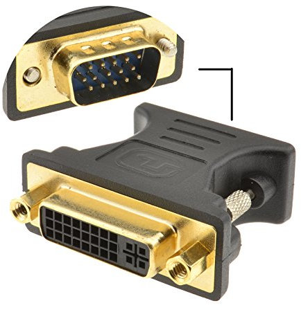 kenable DVI 24+5 Female Socket to VGA 15 Pin Male Plug Converter Adapter