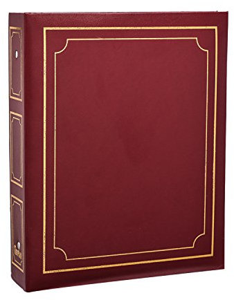 Arpan Deluxe Large Self Adhesive Ring Binder Photo Album 40 Sheets/80 Sides - Burgundy