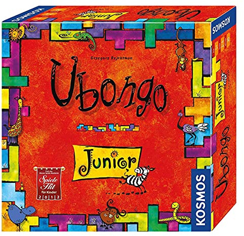 Kosmos 697396 Ubongo Junior, rasantes Kinderspiel ab 5 Jahren, Knobelspaß und Legespiel, für 1-4 Spieler
