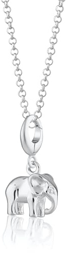 Lily Charmed Sterling Silver & 18ct Gold-Plated Necklace, Wild Animal Nature-Inspired Pendant, Clip-On Charm Design, Gift for Women Jewellery UK Design