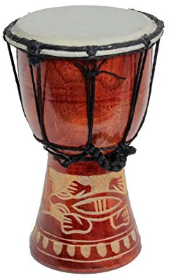 20cm Djembe Trommel Bongo für Kinder Gecko Holz A3