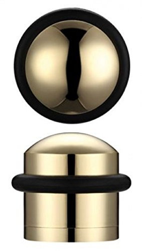 Solid Domed Top Floor Mounted Concealed Fix Door Stop 31mm Diameter ZAB86 (Polished Brass)