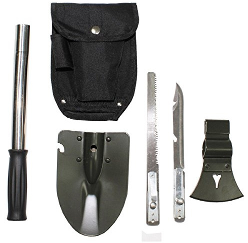 Armeeverkauf Multifunktionsset Klappspaten, Säge, Beil, Hammer, Messer, Multitool, Set 6 in 1