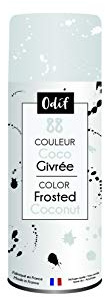 Odif - Vernis Coloré Givré Aspect Mat en Spray - Couleur Définitive Tous Supports - Application Facile et Homogène - Séchage Rapide - Fabriqué en France - Spray 125 ml, Coco