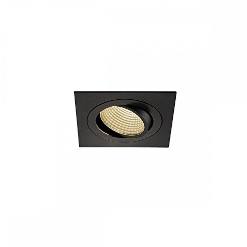 SLV NEW TRIA 110 I CS Downlight schwarz eckig 3000K, Einbauleuchte, Einbauspot, Deckeneinbauleuchte, Spot, Deckenspot, Einbaustrahler, Deckenstrahler, Wohnzimmer, Badezimmer