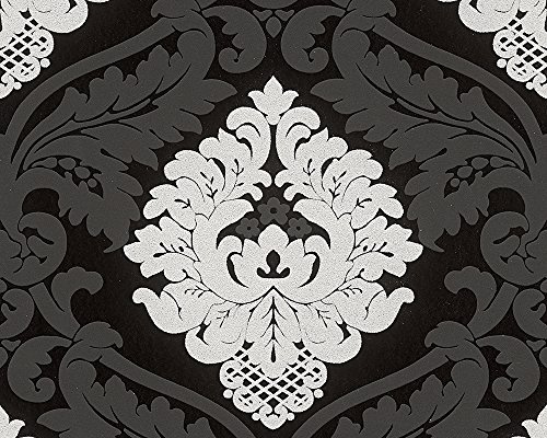 A.S. Création Papier peint intissé Bling Bling noir blanc 10,05 m x 0,53 m 313959