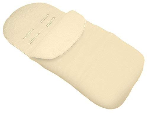 Universal Footmuff Fit Pushchair Buggy Stroller Pram Baby Cosy Toes Plain Colour Warm Winter Protection (Cream)