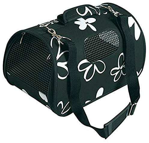 Zolux Flower Transportkörbchen für kleine Hunde/Katzen, Schwarz, Größe L