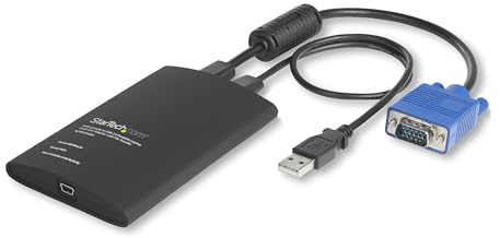 StarTech.com Portable Laptop Crash Cart Adapter, USB/VGA Analogue KVM Console, File Transfer & Video Capture, Windows/Linux/MacOS, TAA