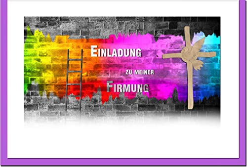 metALUm Einladungskarten FIRMUNG | Graffiti | 10 Karten | 1801013