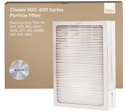 Blueair Classic Replacement Filter, 500/600 Series Genuine Particle Filter, Pollen, Dust, Removal 501, 503, 510, 550E, 555EB, 601, 603, 650E, 505, 605 501FILT/3PK