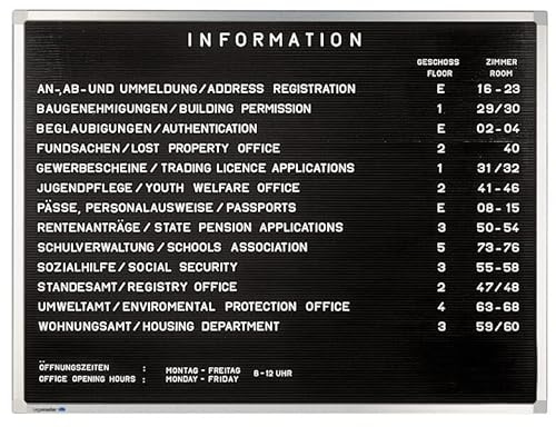 Legamaster 7-600043 Premium Rillentafel, Hartgummi, 80 x 60 cm, waagerecht, schwarz